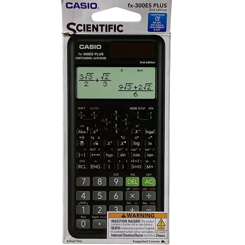 Casio fx-300ES PLUS 2nd Edition Scientific Calculator, 262 Built-in Functions